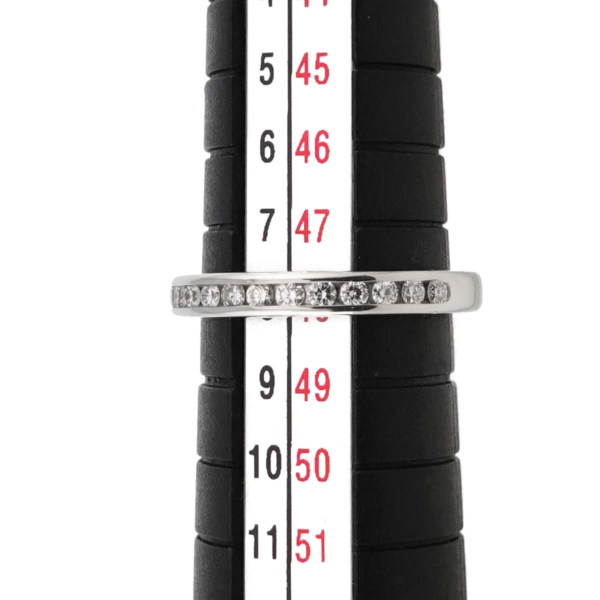 Half Diamond Ring Diamond Platinum Size4.5(US)