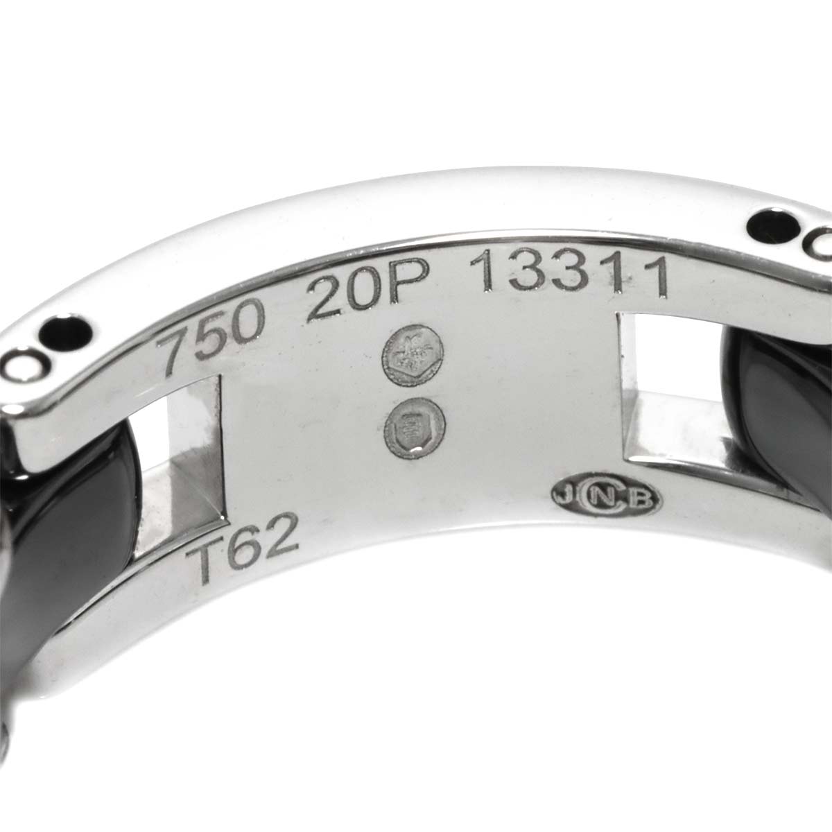 ULTRA MM Ring Black Ceramic 18K WG 750 Size62 9.75-10(US)