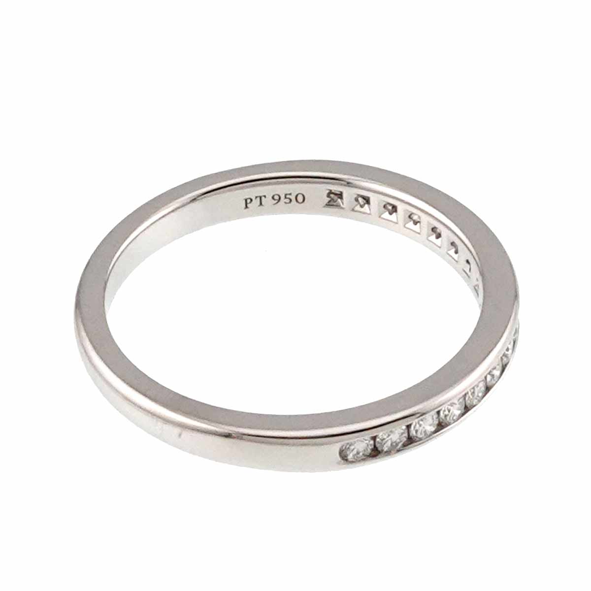 Half Diamond band Ring Platinum Size5.25-5.5(US)