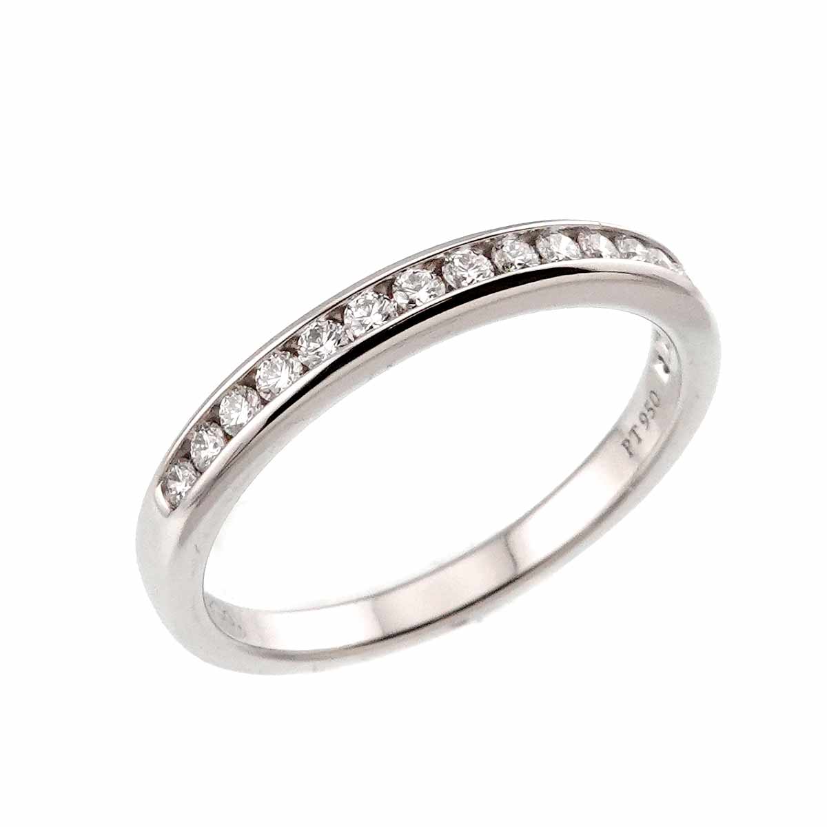 Half Diamond band Ring Platinum Size5.25-5.5(US)