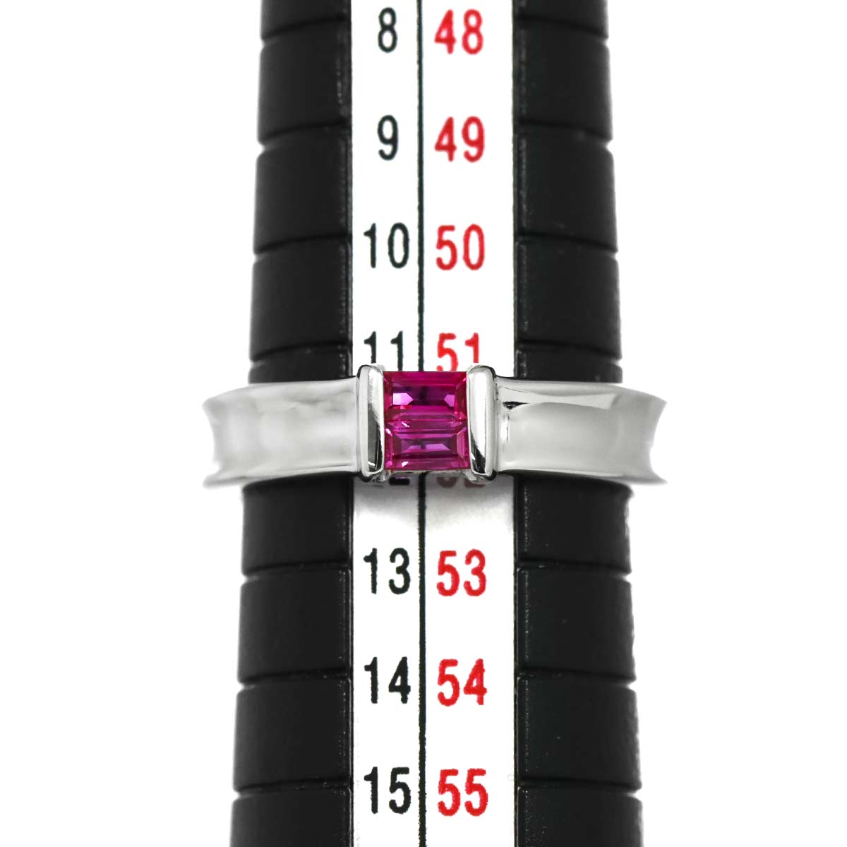 Stacking Ruby Ring 18K White Gold 750 Size5.75-6(US)