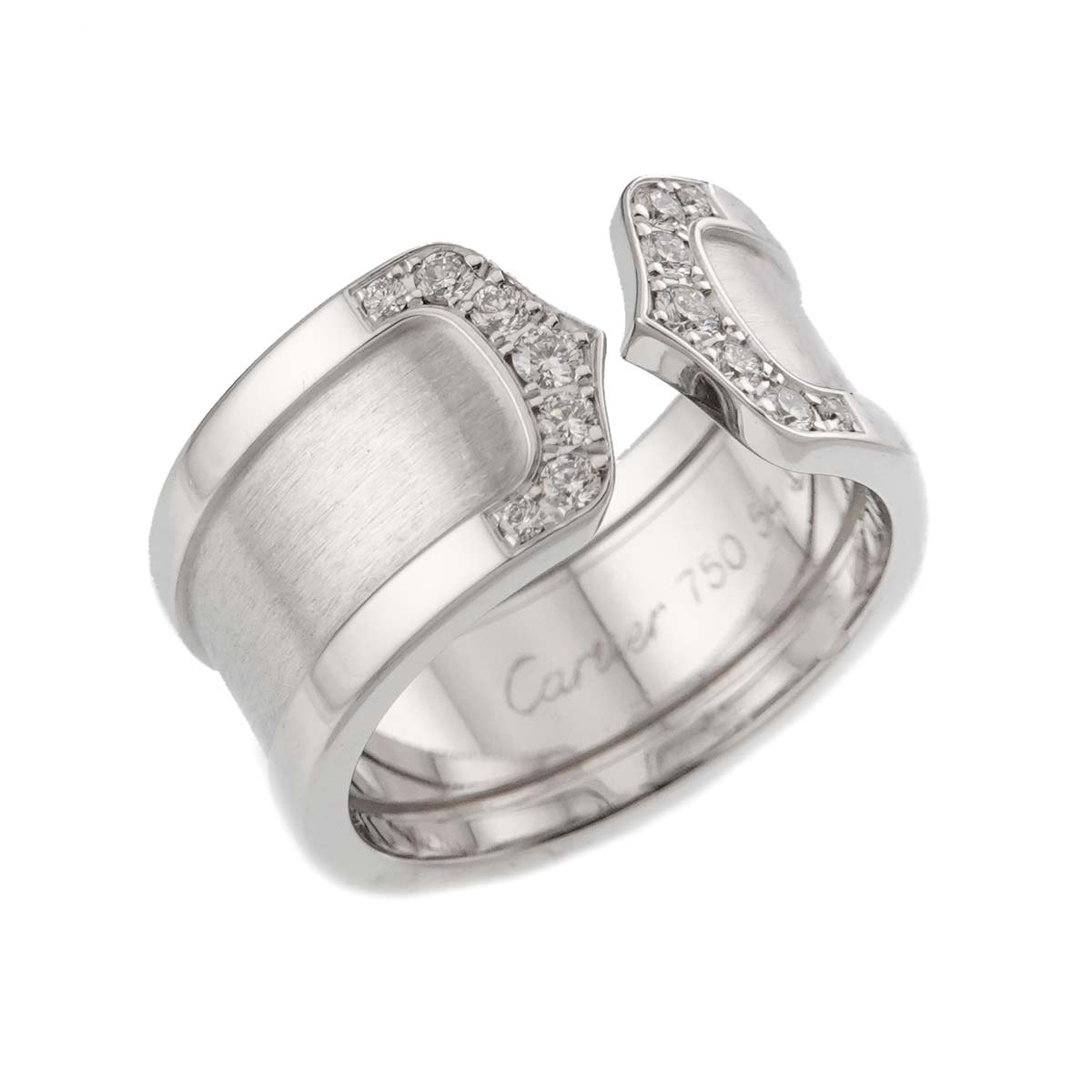 C2 Diamond Ring 18K WG 750 Size54 6.5-6.75(US)