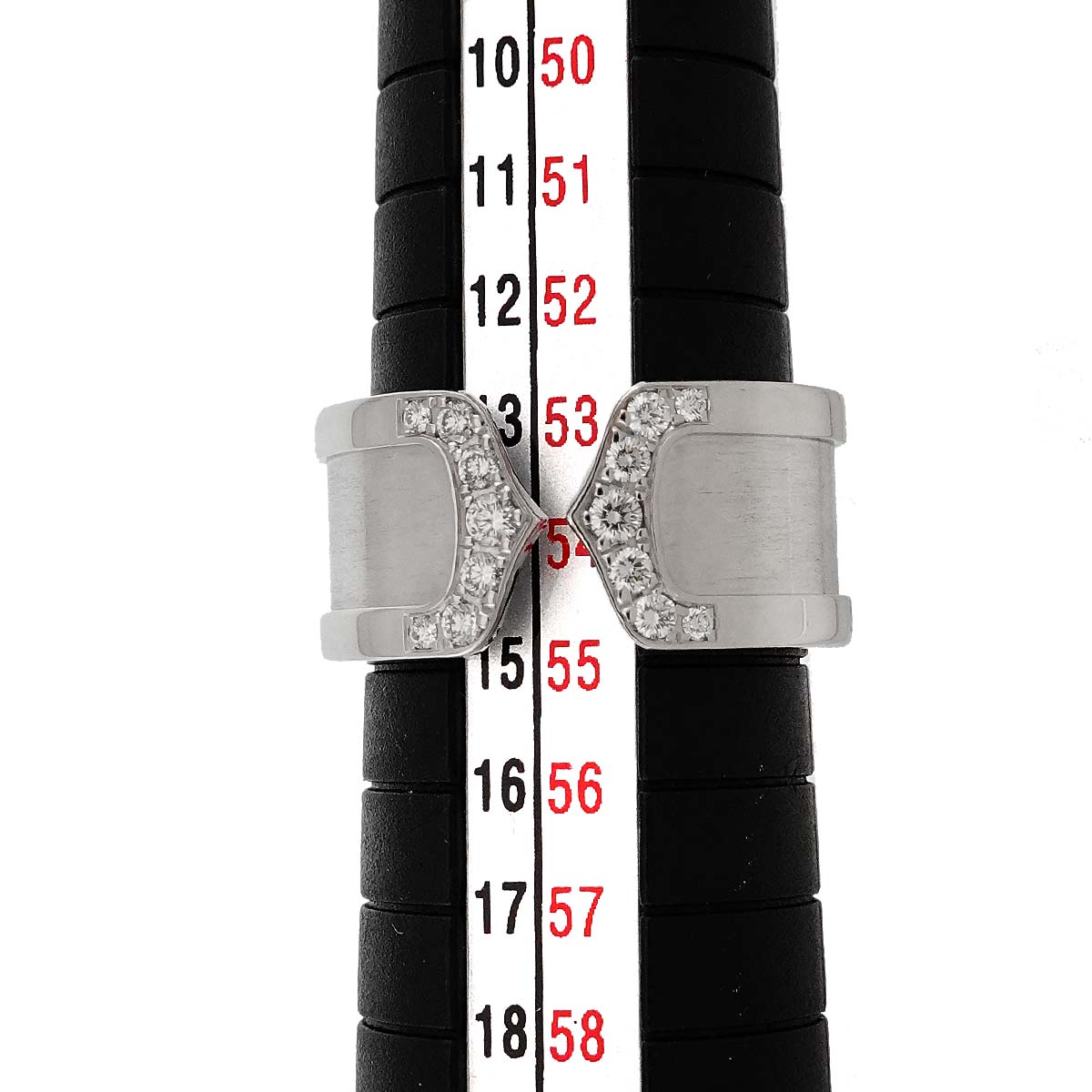 C2 Diamond Ring 18K WG 750 Size54 6.5-6.75(US)