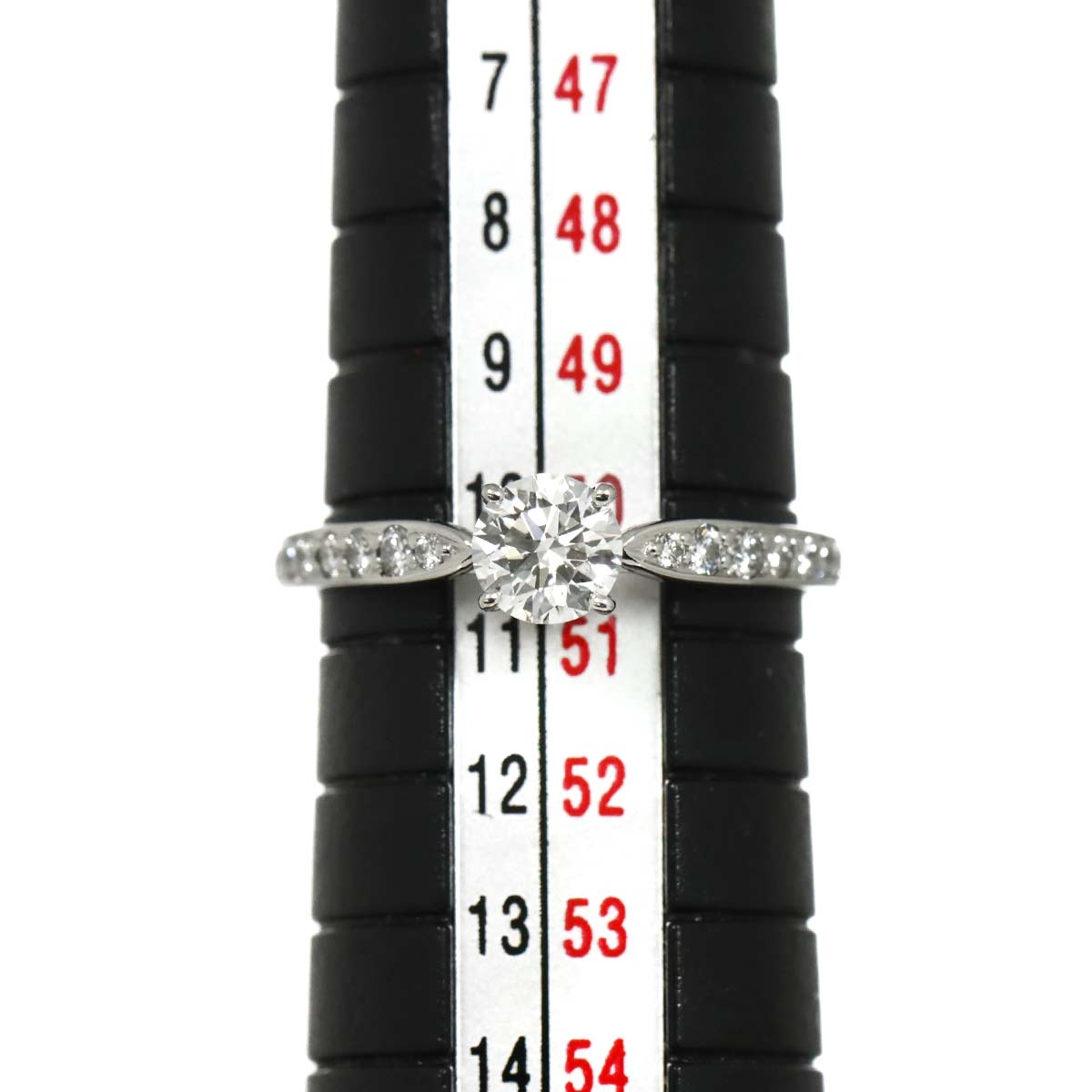 Diamond 0.43ct F/VVS1/3EX Ring Pt Platinum Size5.25(US)