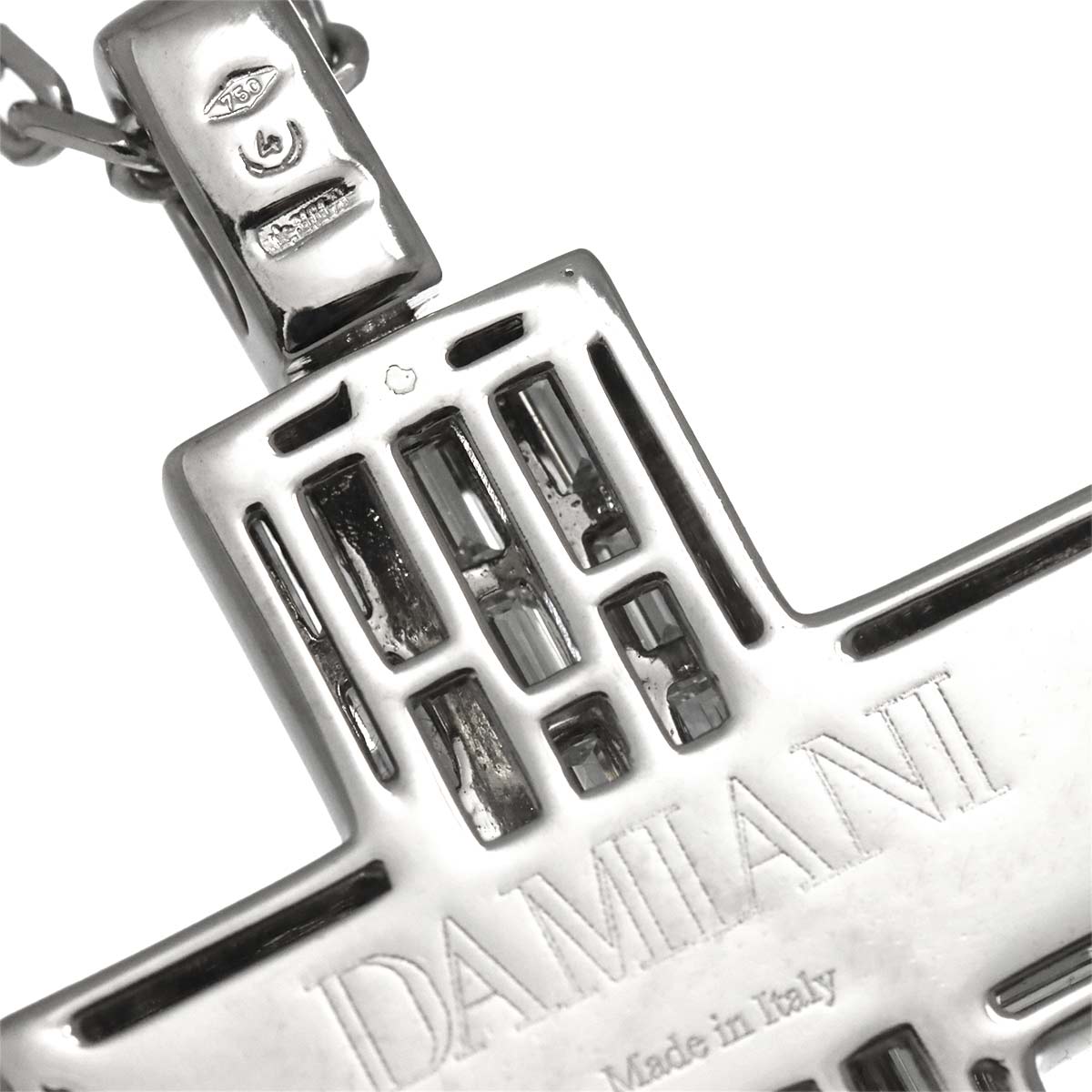 Cross Diamond Necklace 18K WG 750