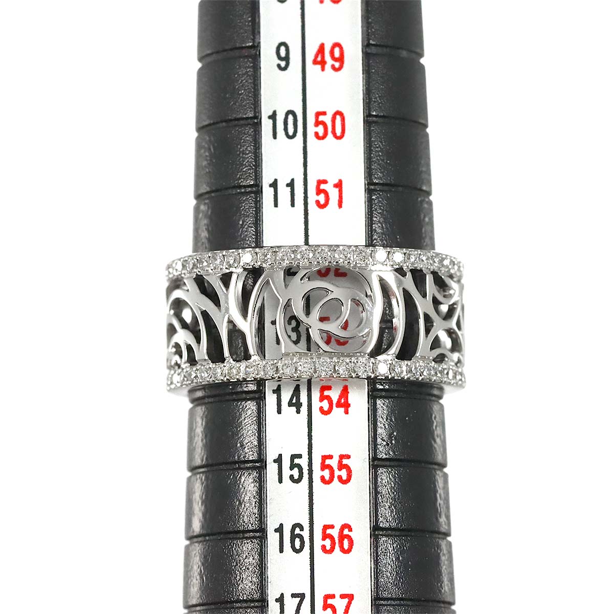 Camellia Diamond MM Ring 18K White Gold 750 size53 6.25-6.5(US)