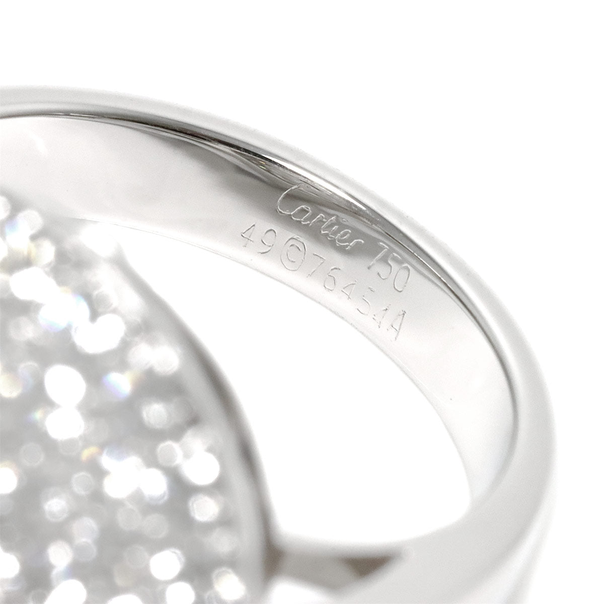 Diamond Ring 18K WG 750 size49 4.75-5(US)