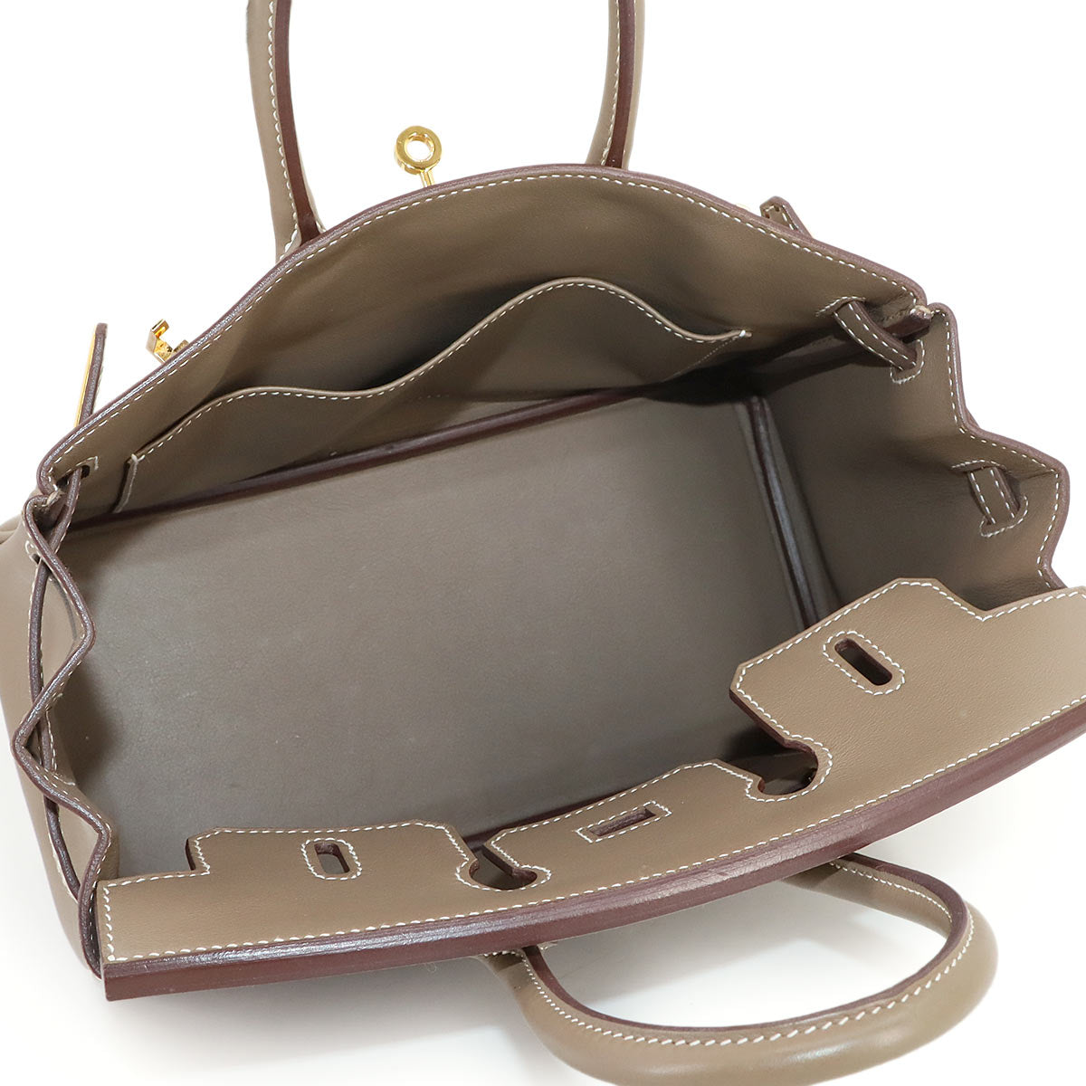 Birkin 25 Hand Bag Swift Etoupe Purse