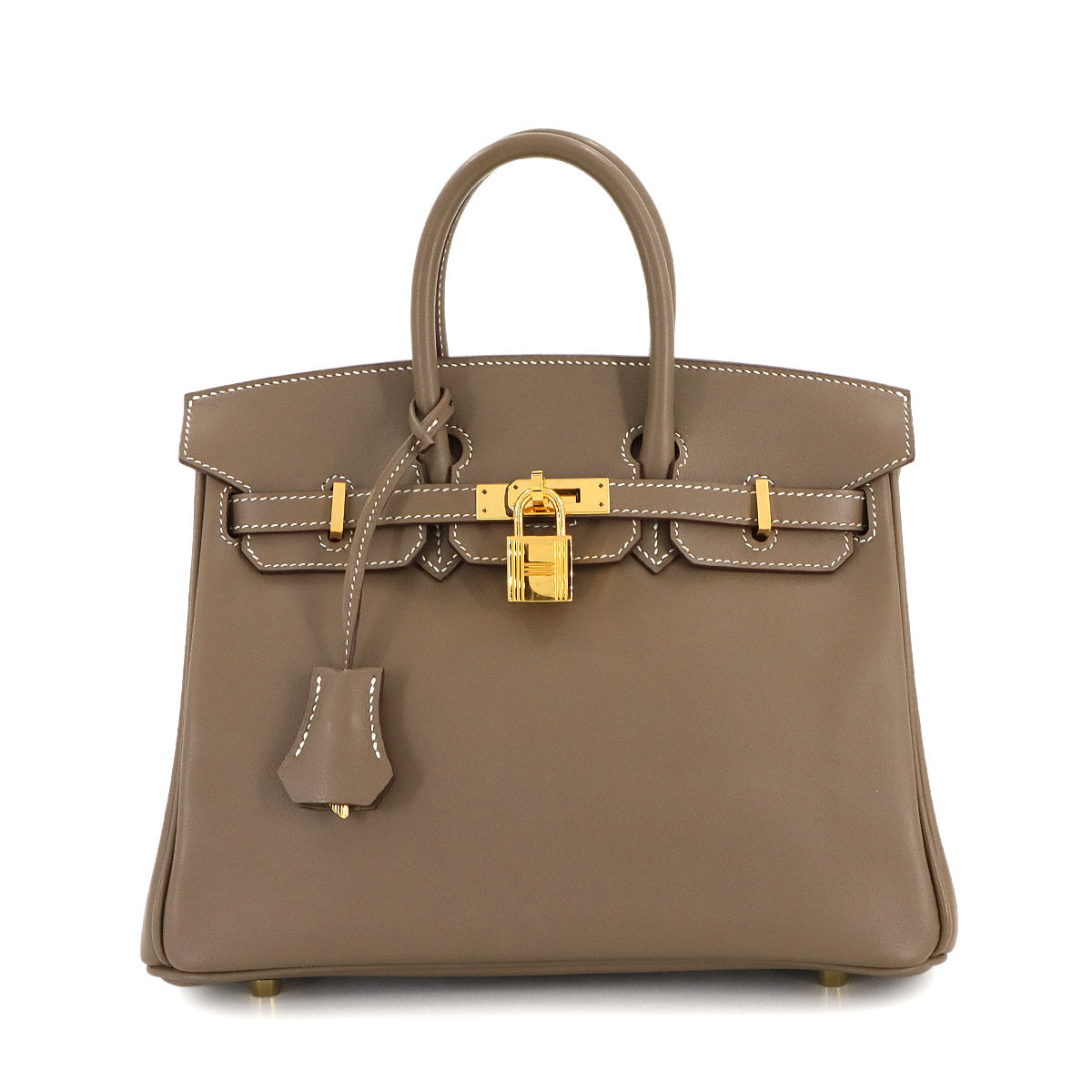 Birkin 25 Hand Bag Swift Etoupe Purse