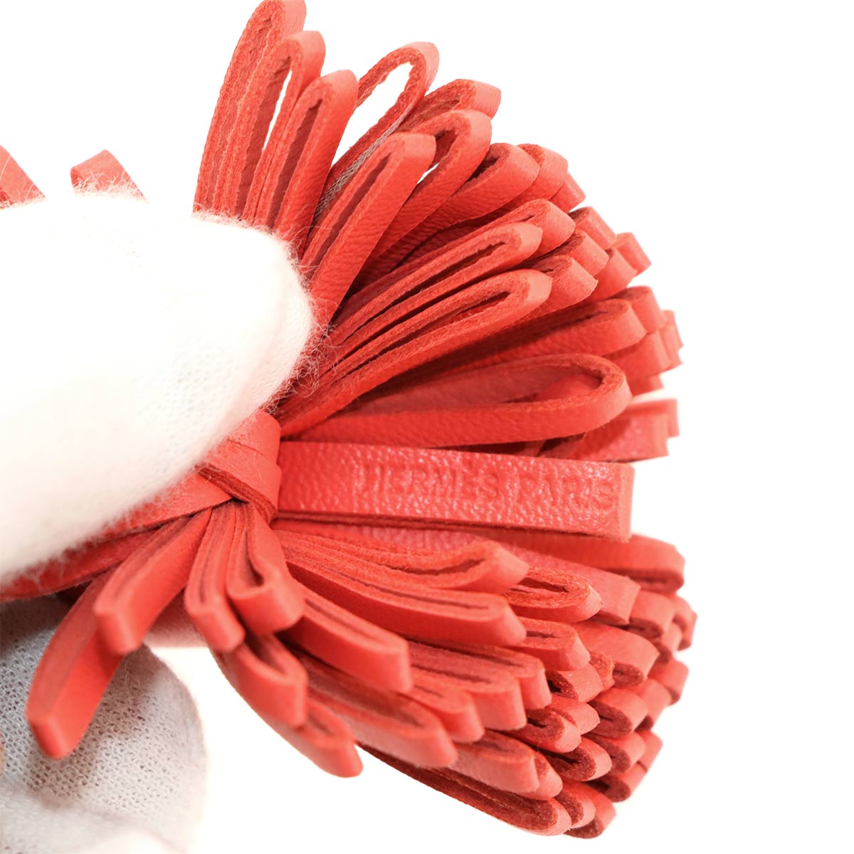 Carmen Unodos Bag Charm Key Ring Agneau Milo Gold Rose Texese