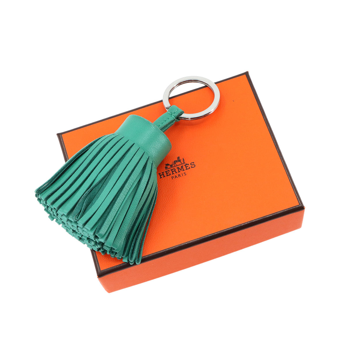 Carmen Bag Charm Key Ring Agneau Milo Minthe