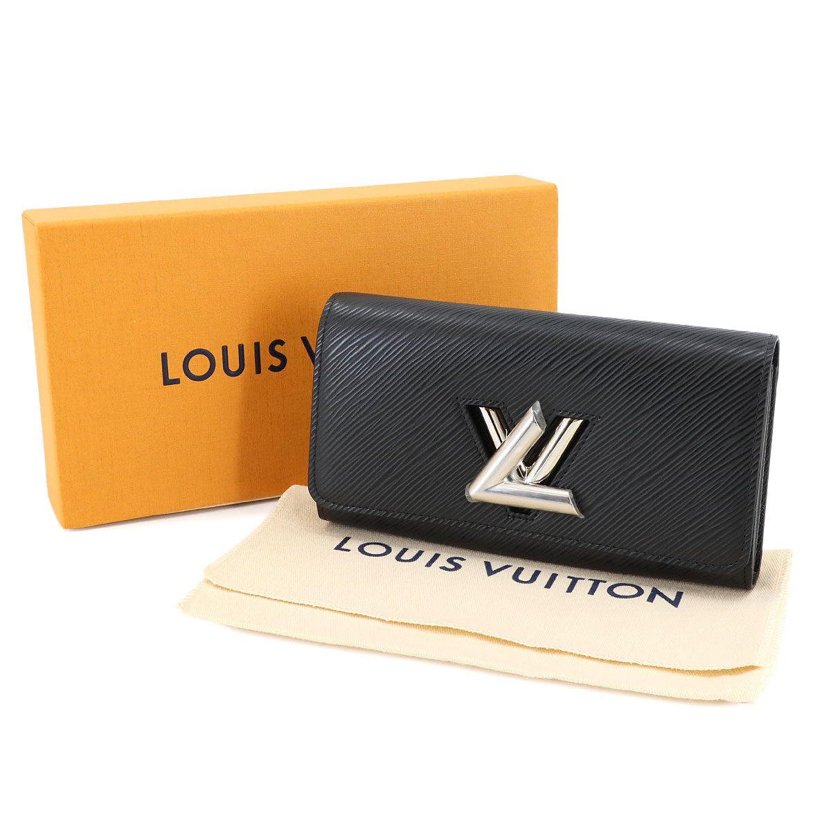 Epi Twist Wallet Long Leather Noir M68309 Purse