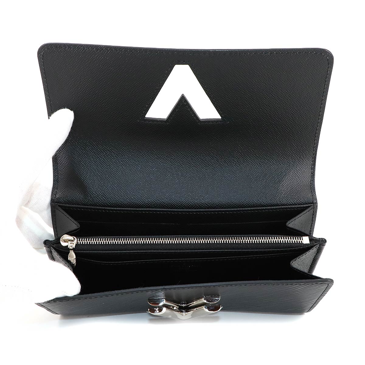 Epi Twist Wallet Long Leather Noir M68309 Purse