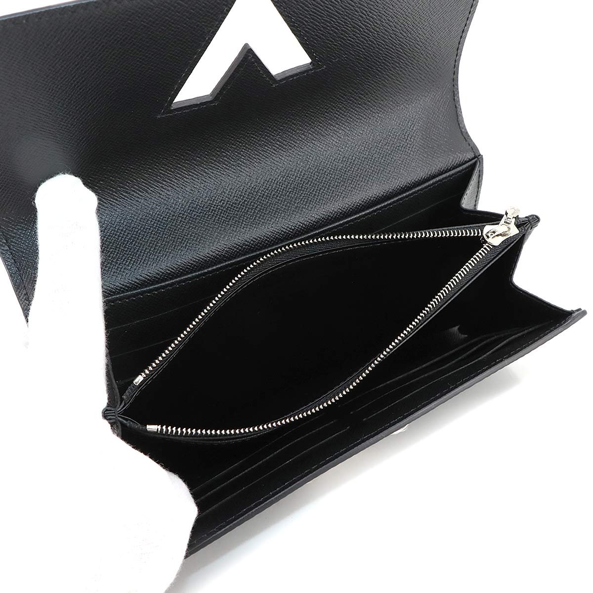 Epi Twist Wallet Long Leather Noir M68309 Purse