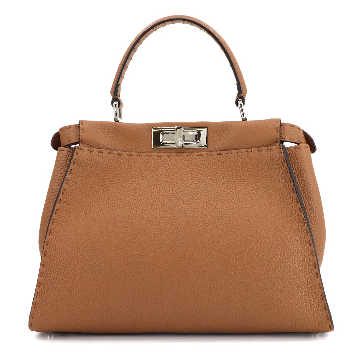 Selleria Peekaboo Regular 2way Hand Bag Leather Brown 8BN290