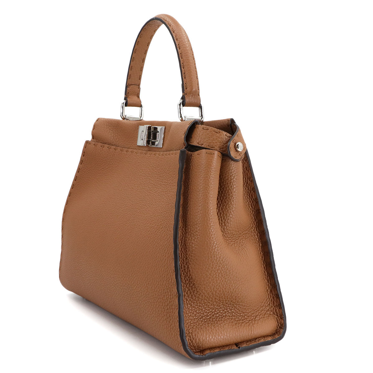 Selleria Peekaboo Regular 2way Hand Bag Leather Brown 8BN290