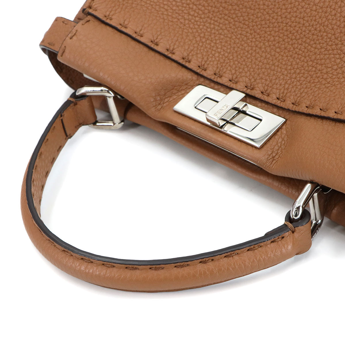 Selleria Peekaboo Regular 2way Hand Bag Leather Brown 8BN290