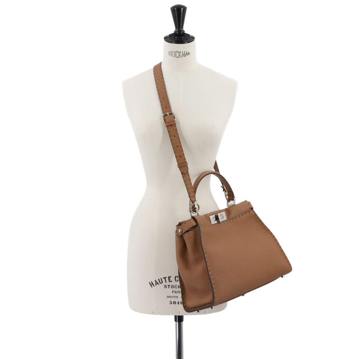 Selleria Peekaboo Regular 2way Hand Bag Leather Brown 8BN290