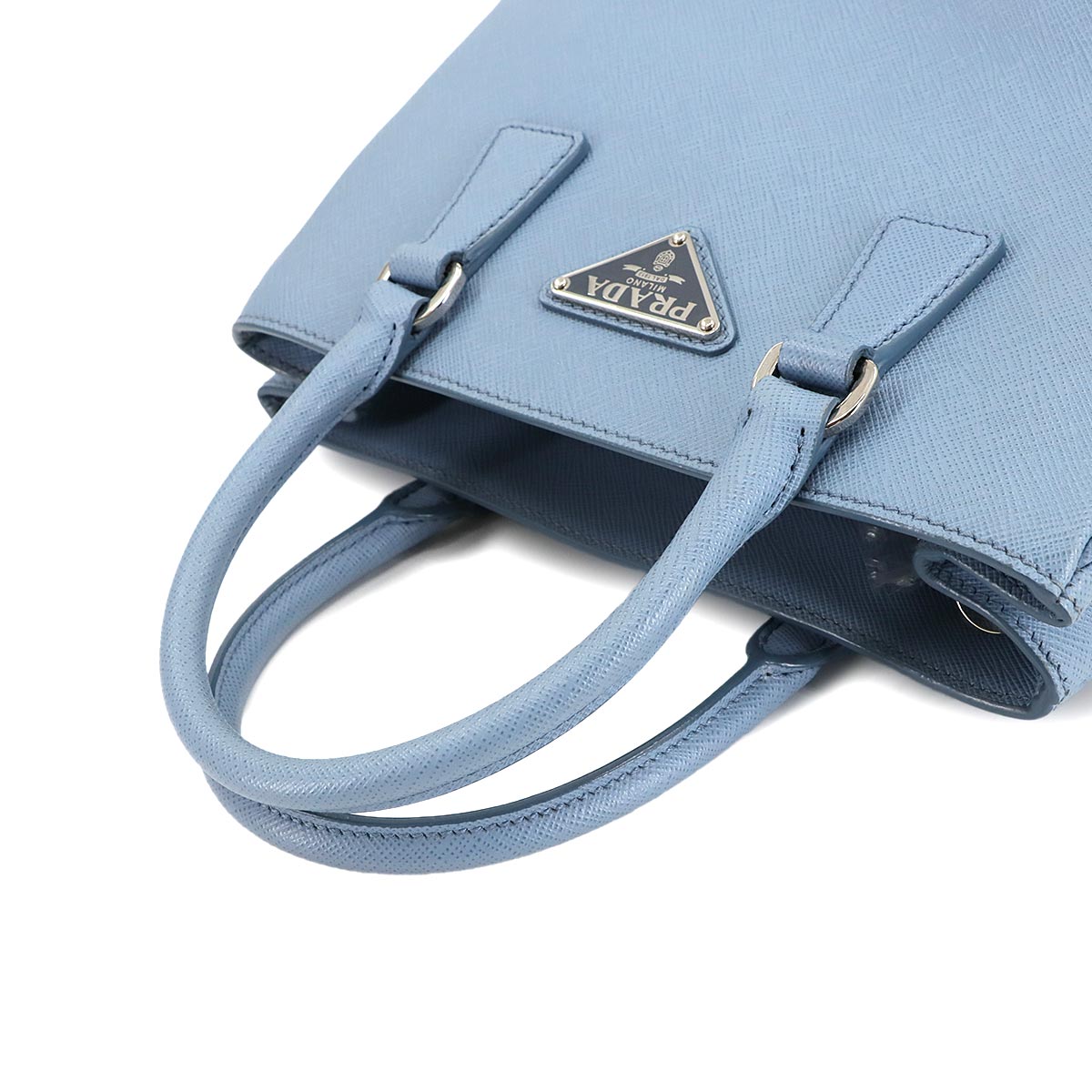 Galleria Mini Hand Shoulder Bag Saffiano Leather Blue 1BA296