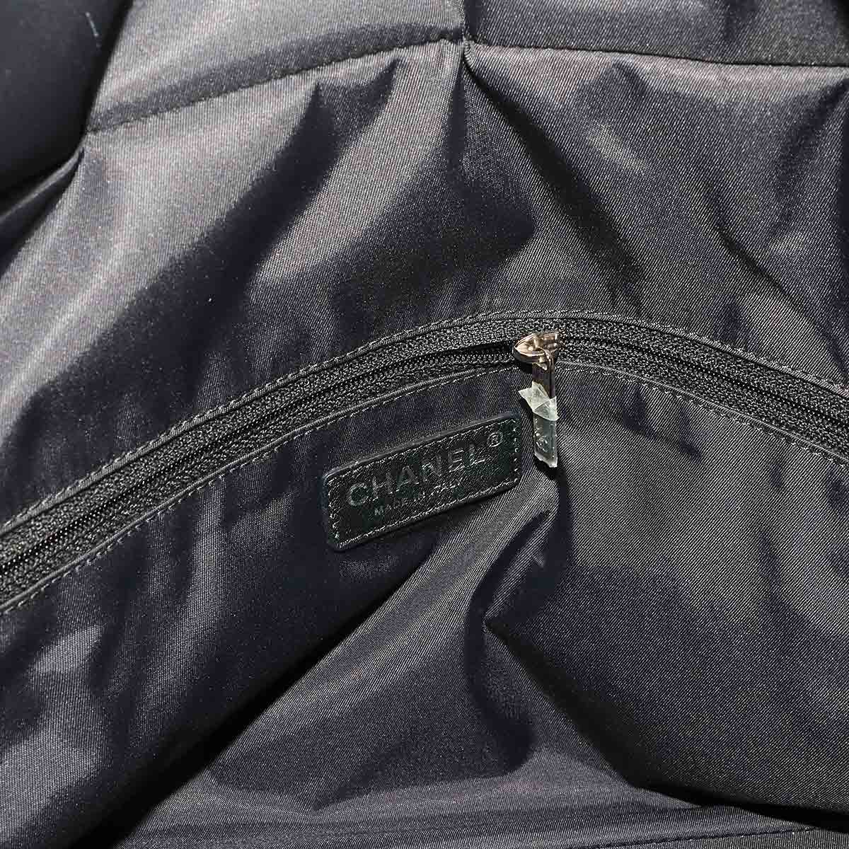 Paris Biarritz MM Tote Bag PVC Nylon Leather Black A34209