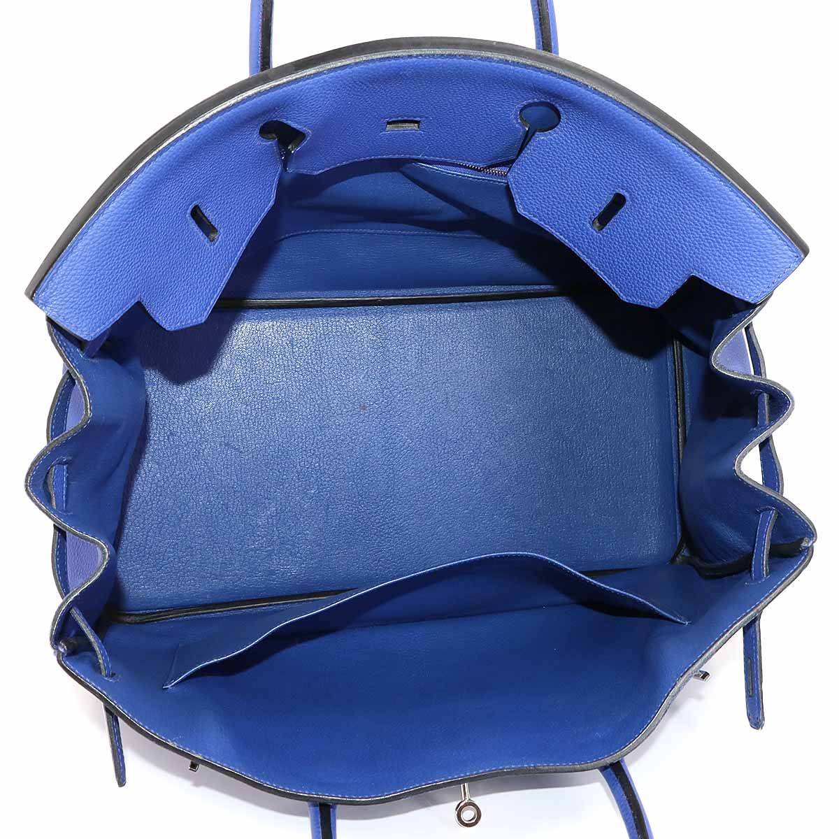 Birkin 40 Veau Togo Blue Electrique Hand Bag Purse