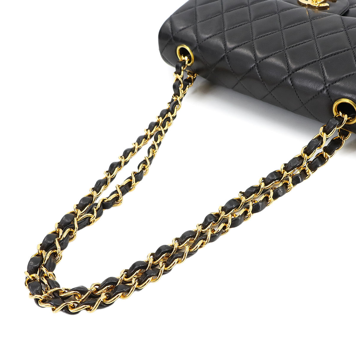 Matelasse 23 Chain Shoulder Bag Leather Black A01113 Vintage