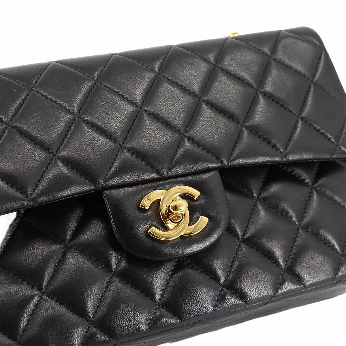 Matelasse 23 Chain Shoulder Bag Leather Black A01113 Vintage