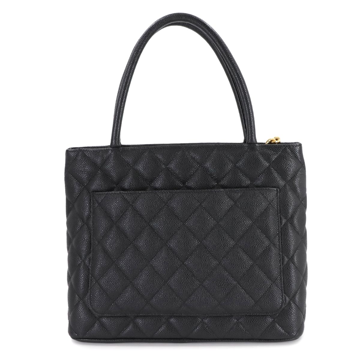 Medallion Tote Bag Leather Black A01804 Coco Logos