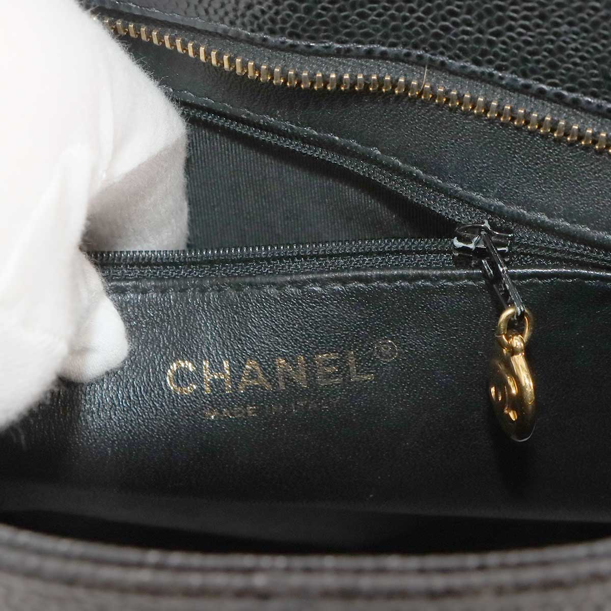 Medallion Tote Bag Leather Black A01804 Coco Logos