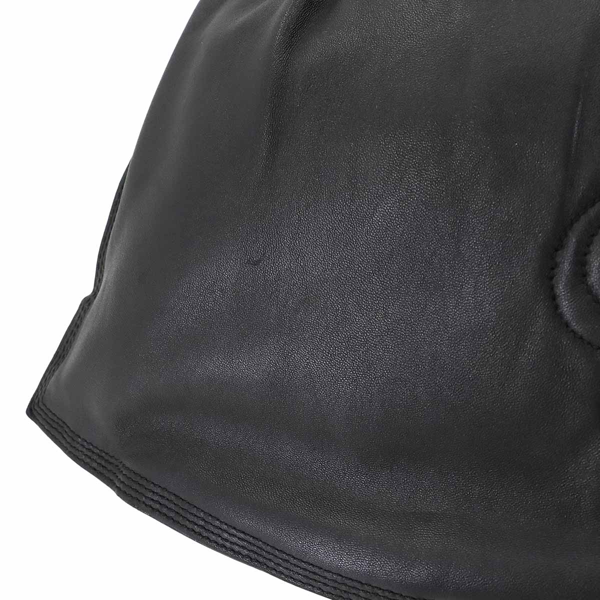 Anagram Hand Bag Leather Black Purse