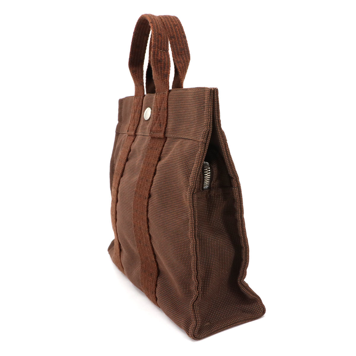 Herline Tote PM Bag Canvas Brown Unisex Purse