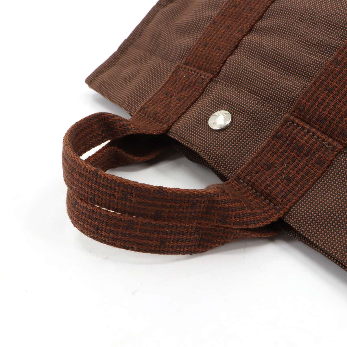 Herline Tote PM Bag Canvas Brown Unisex Purse