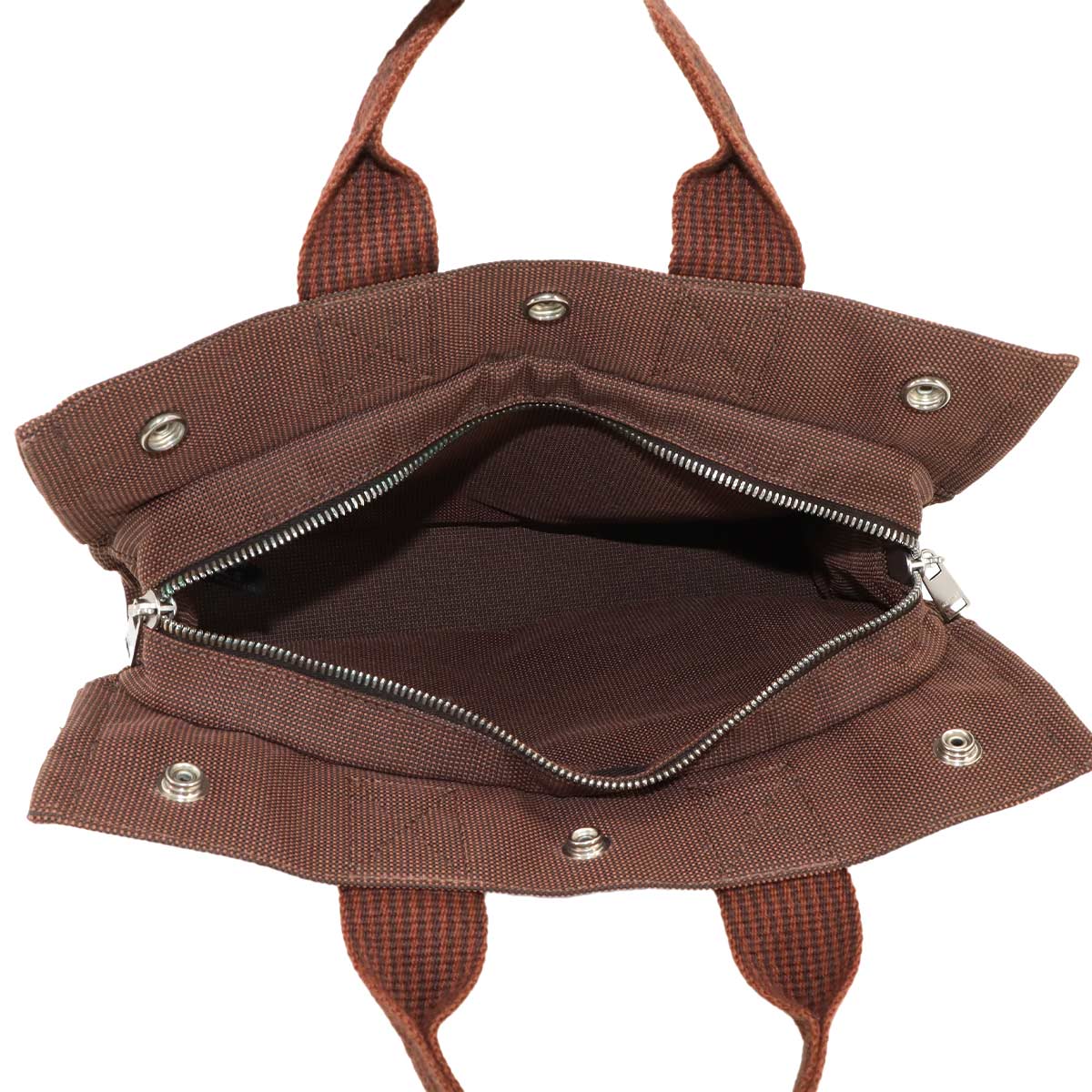 Herline Tote PM Bag Canvas Brown Unisex Purse