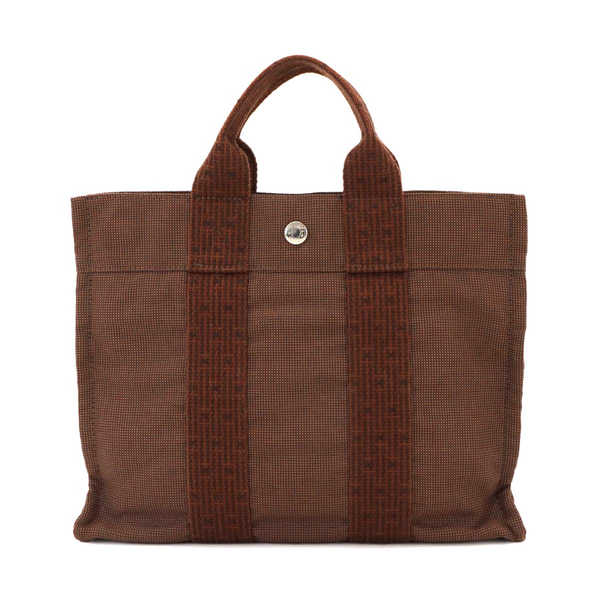 Herline Tote PM Bag Canvas Brown Unisex Purse