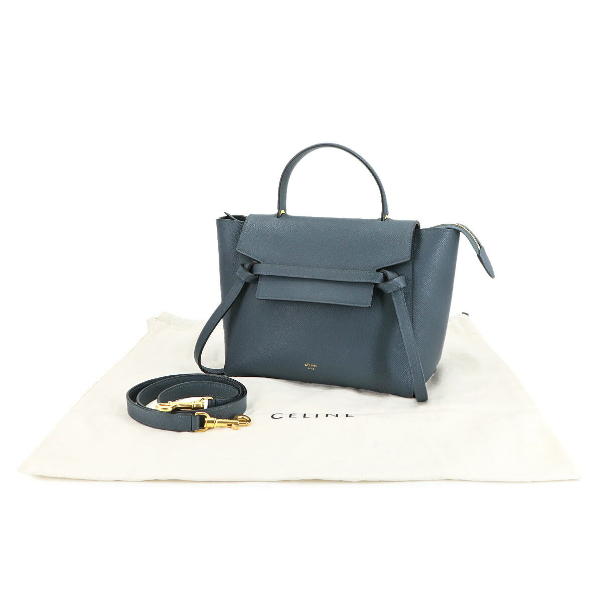 Belt Bag Micro Hand Shoulder Bag Leather Dark blue 189153