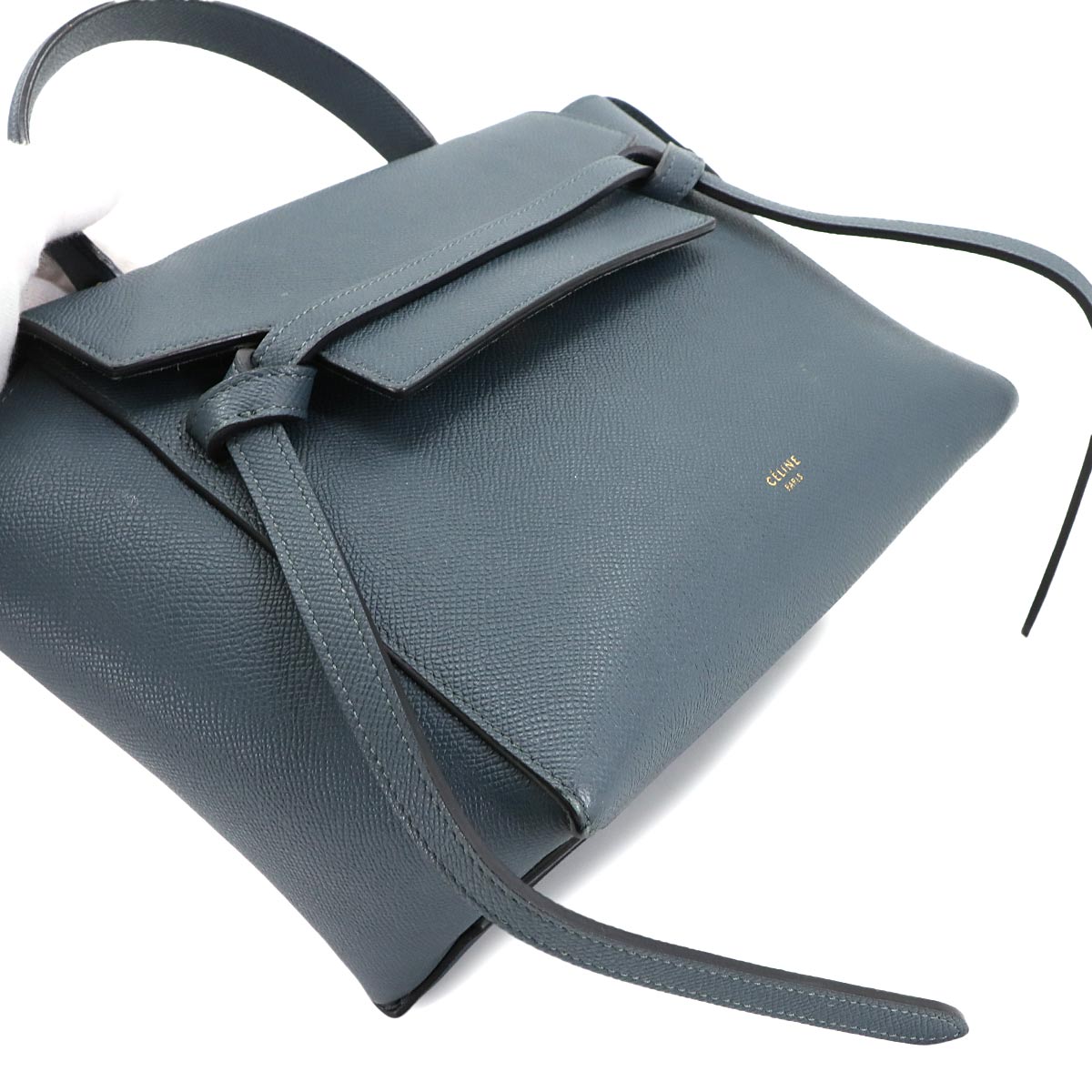 Belt Bag Micro Hand Shoulder Bag Leather Dark blue 189153