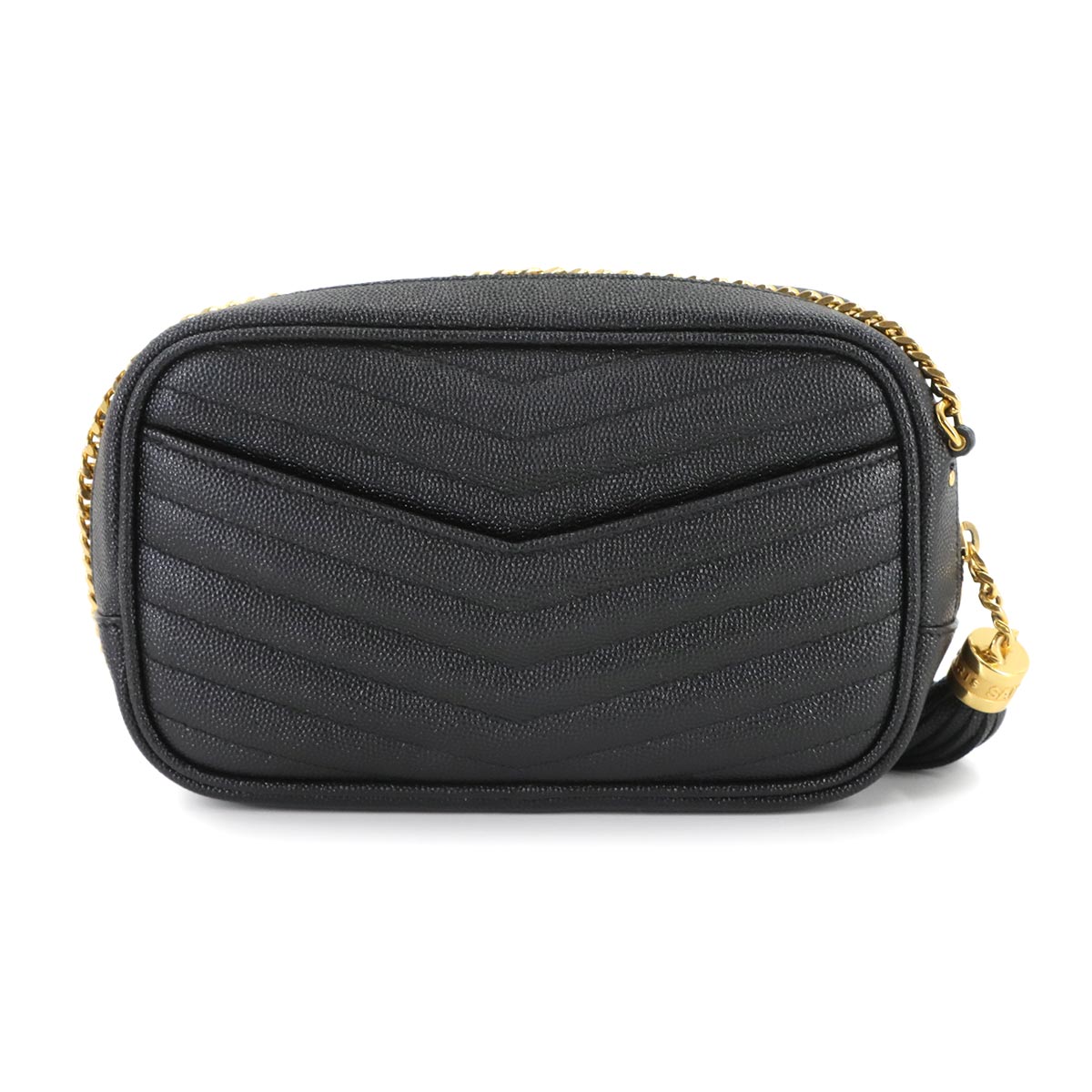 Lou Mini Chain Shoulder Bag Leather Black 618057 Purse