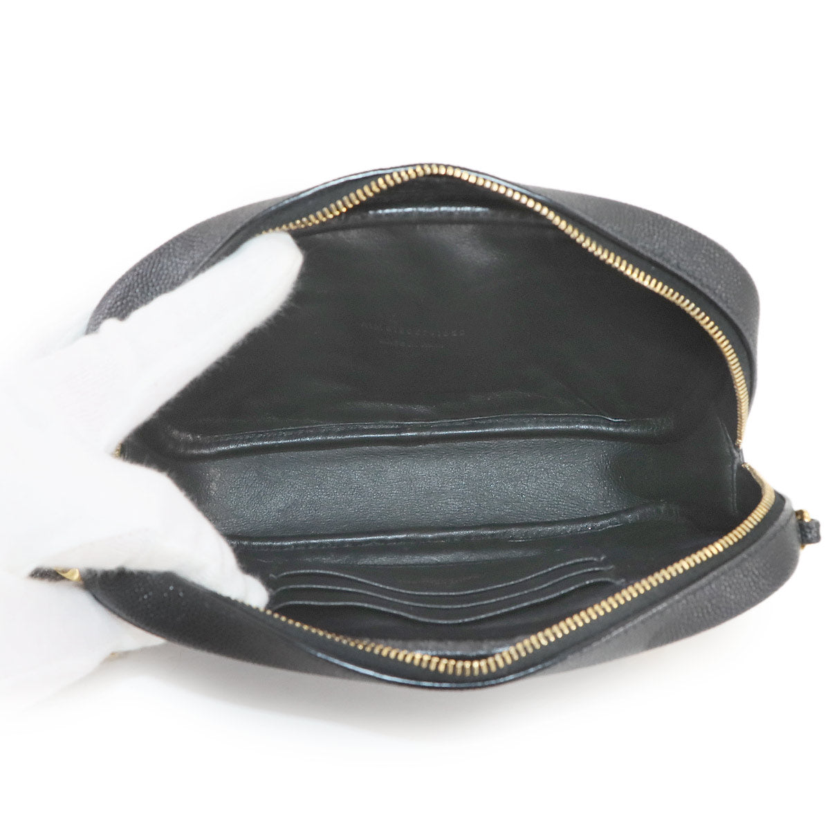 Lou Mini Chain Shoulder Bag Leather Black 618057 Purse