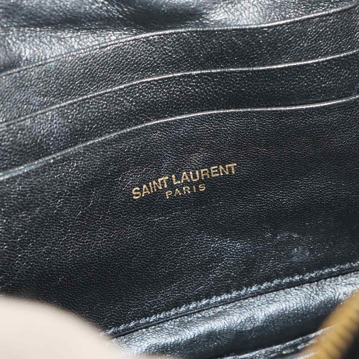 Lou Mini Chain Shoulder Bag Leather Black 618057 Purse