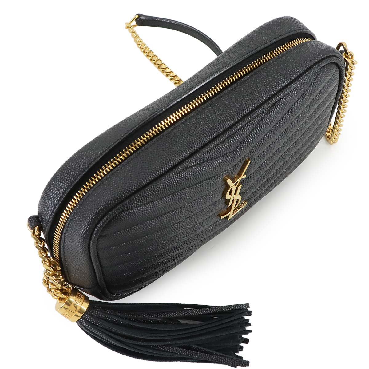 Lou Mini Chain Shoulder Bag Leather Black 618057 Purse