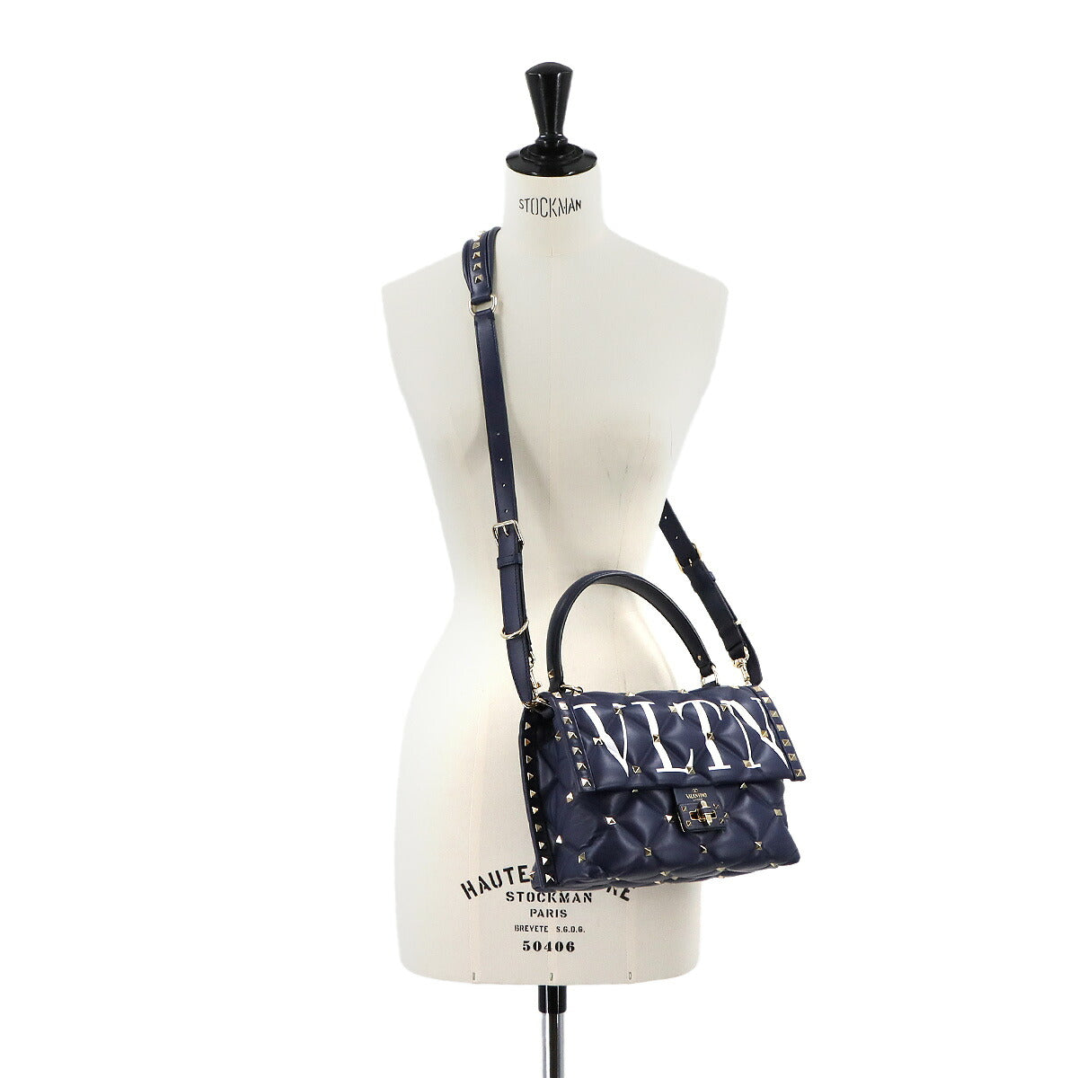 Candy Studs VLTN 2way Hand Shoulder Bag Leather