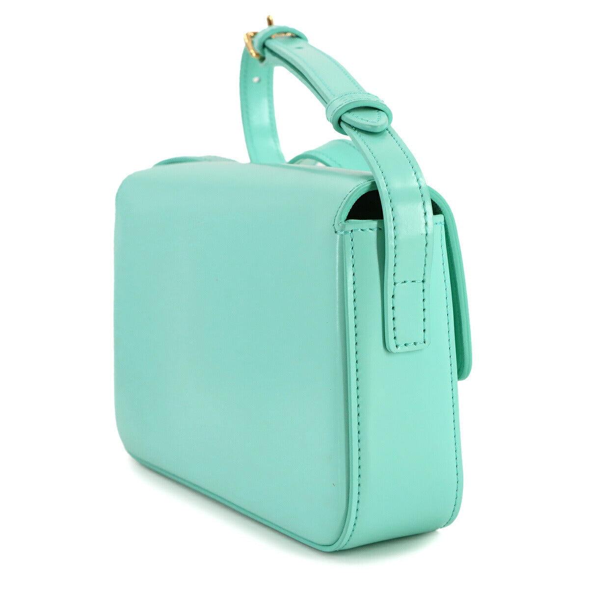 Triomphe Claude Shoulder Bag Leather Turquoise 194143BF