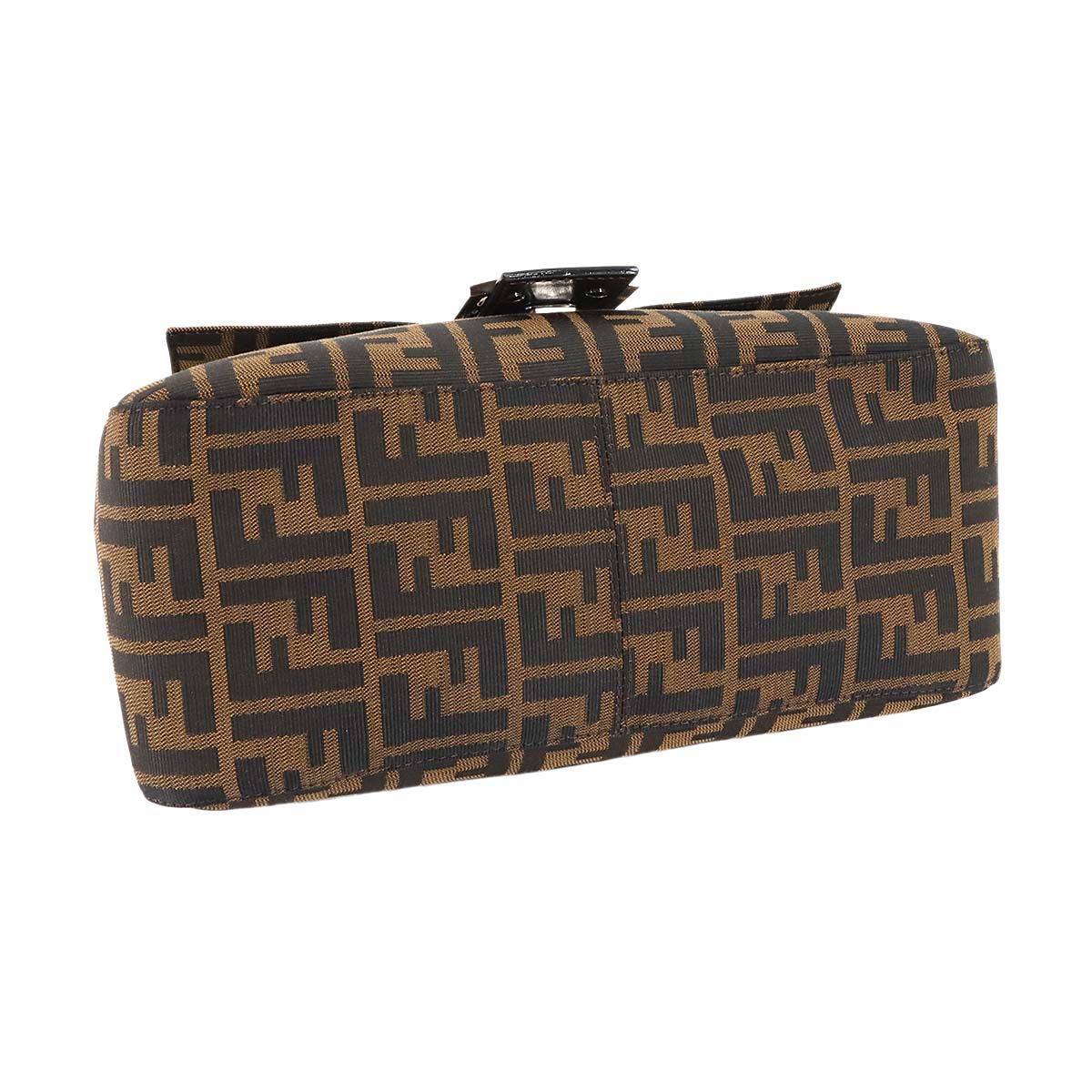 Zucca Mamma Baguette Shoulder Bag Canvas Leather Brown 26325