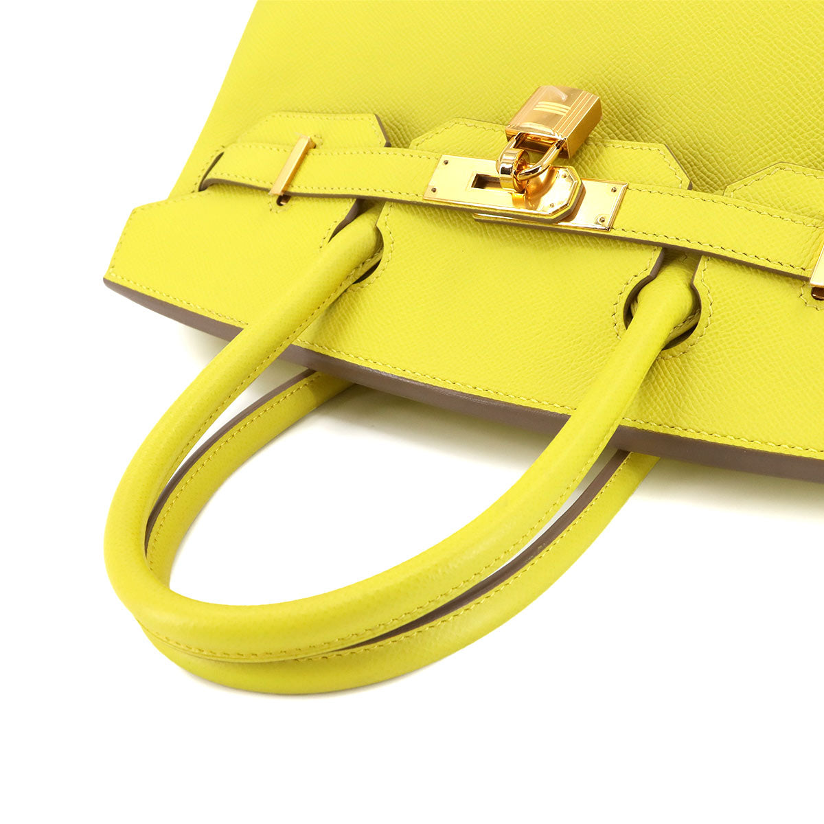 Birkin 30 Veau Epsom Lime Hand Bag Purse
