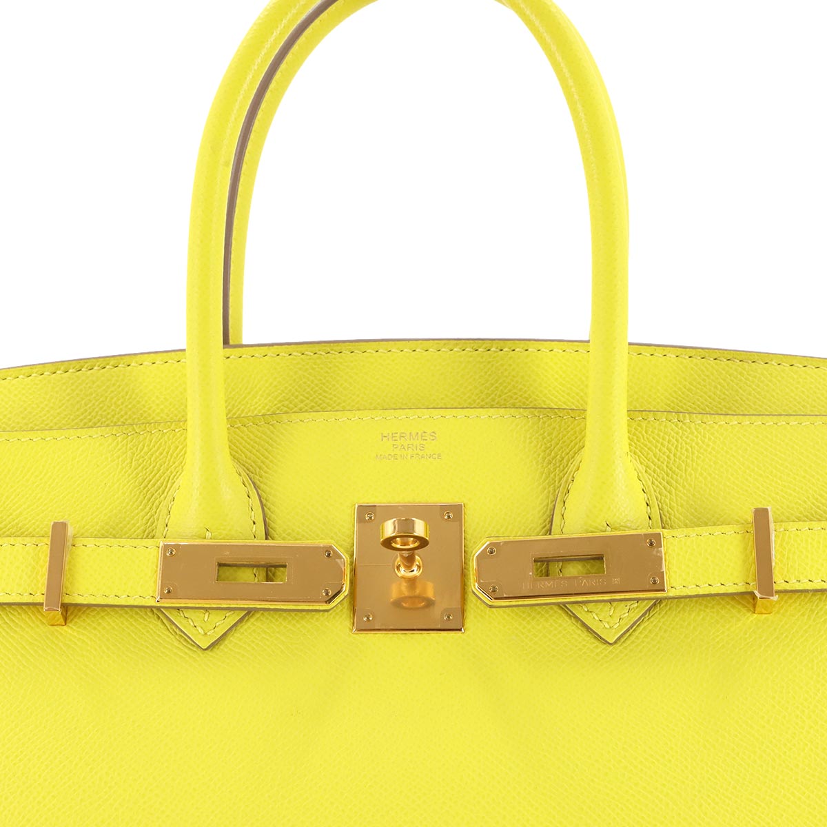 Birkin 30 Veau Epsom Lime Hand Bag Purse