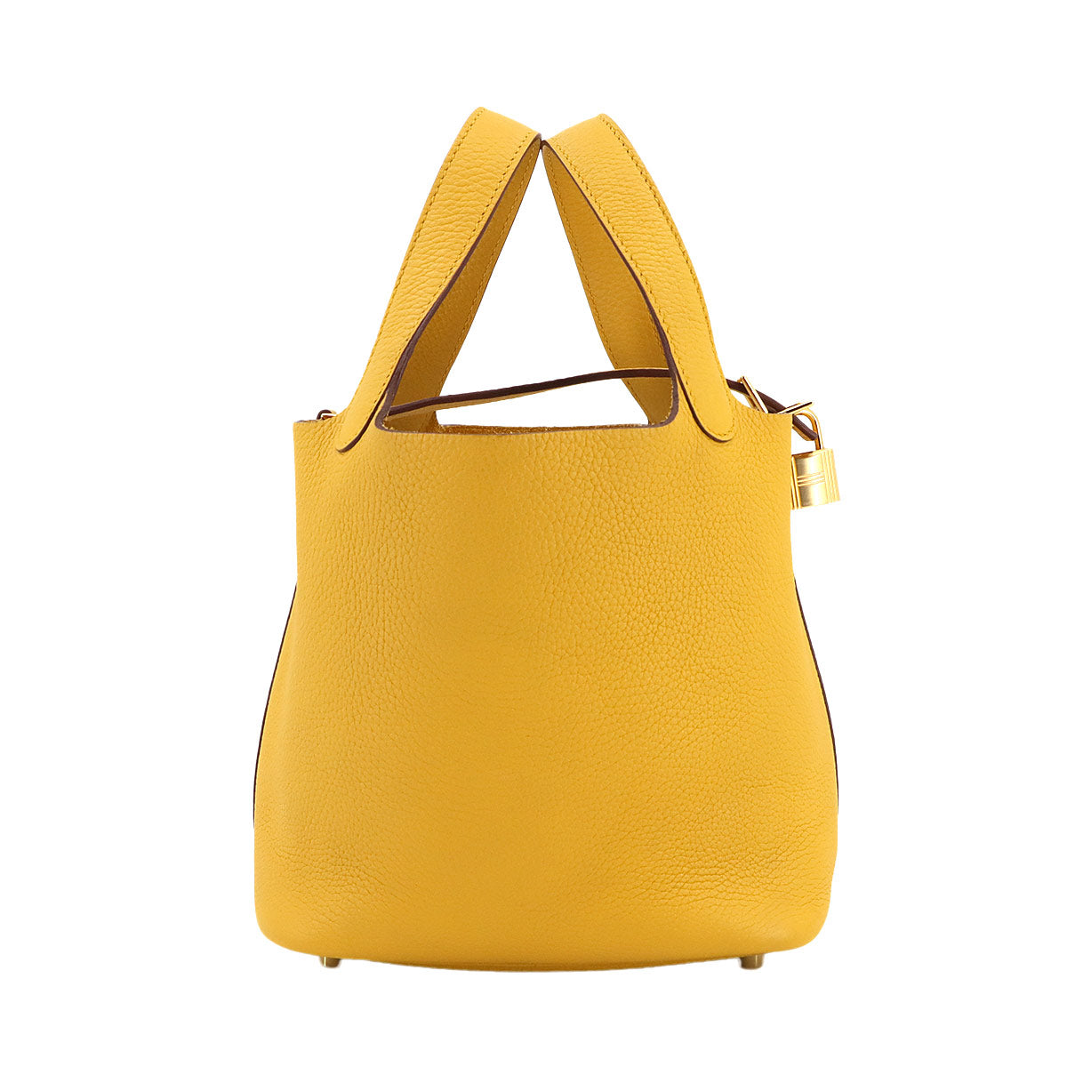 Picotin Lock PM Hand Bag Taurillon Clemence Jaune Ambre
