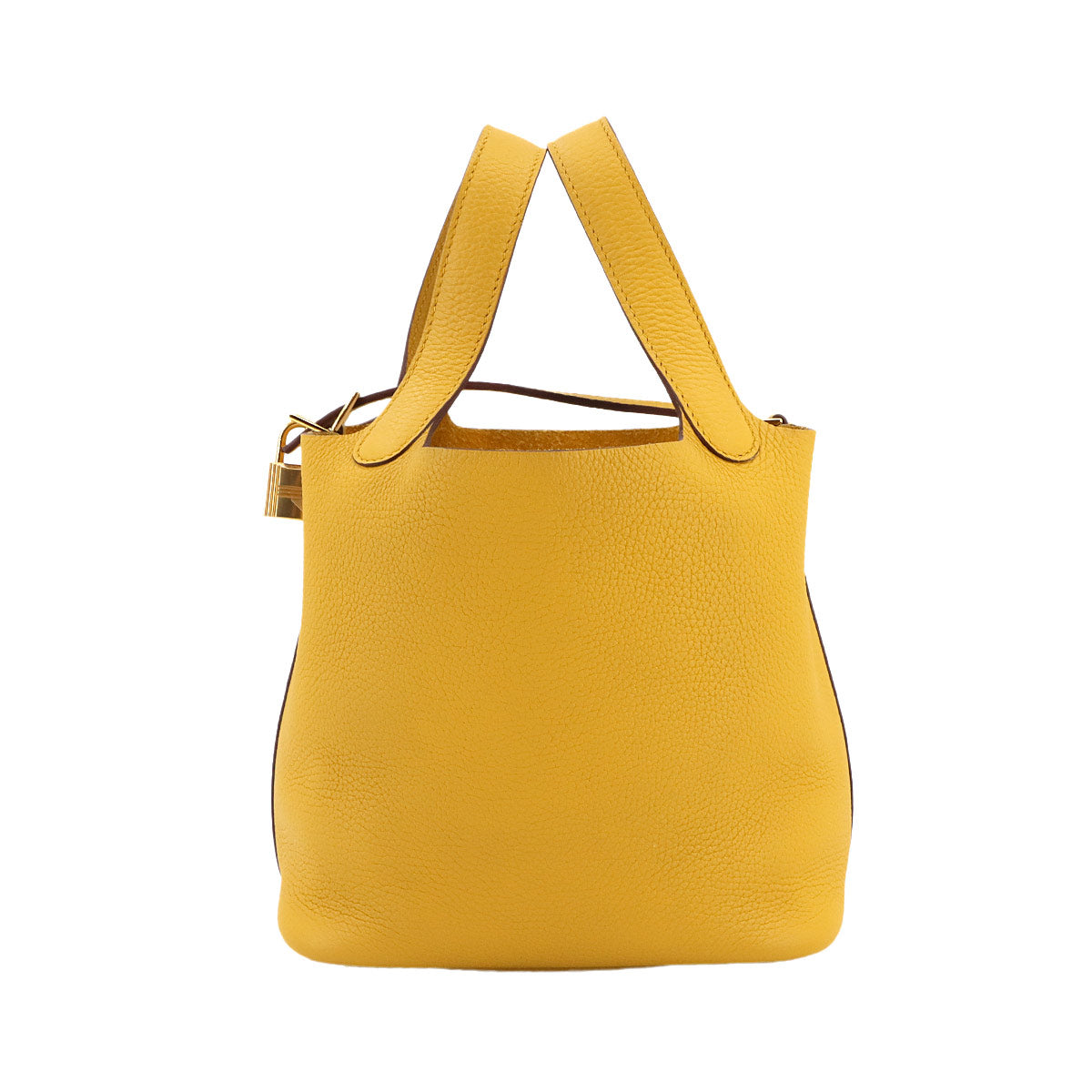 Picotin Lock PM Hand Bag Taurillon Clemence Jaune Ambre