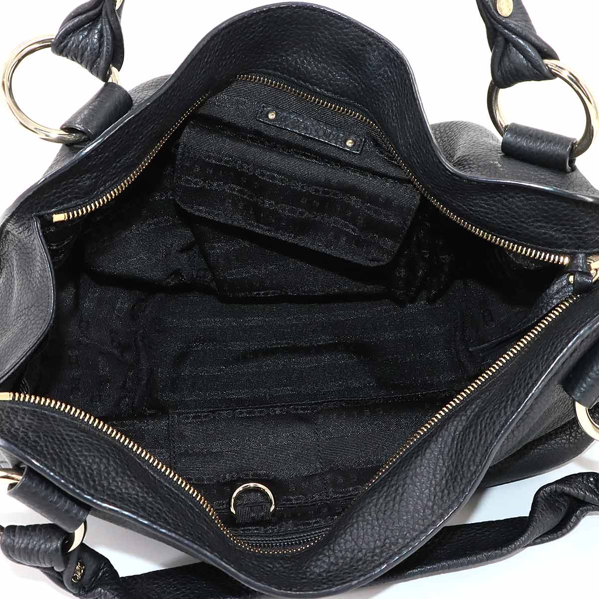 Bittersweet Hand Bag Leather Black Purse