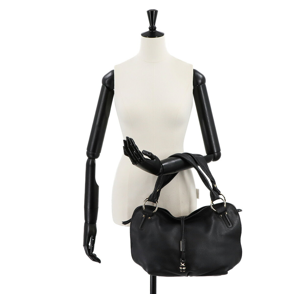 Bittersweet Hand Bag Leather Black Purse