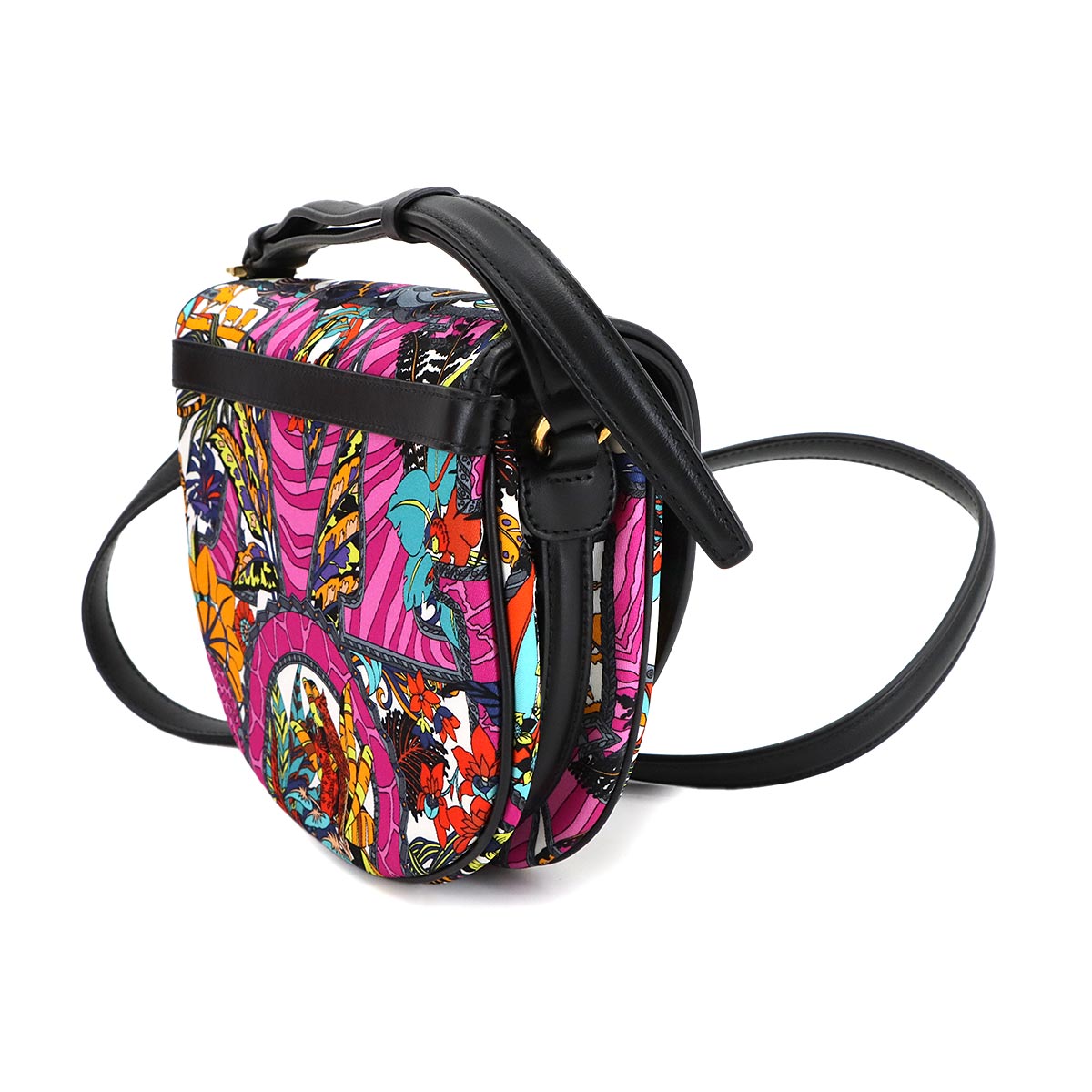 Shoulder Bag Nylon Leather Multicolor 21H986